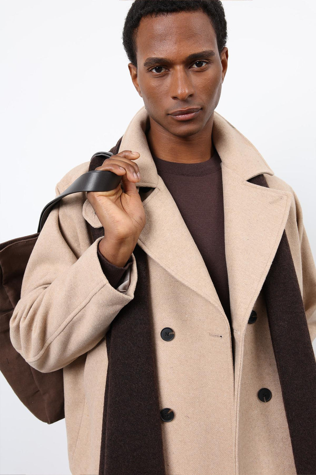 ANT Antioch Men's Short Coat with Lapel Closure - Seaside