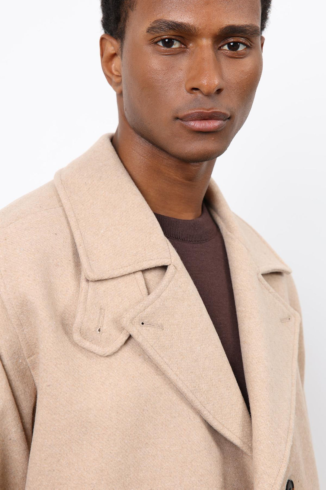 ANT Antioch Men's Short Coat with Lapel Closure - Seaside