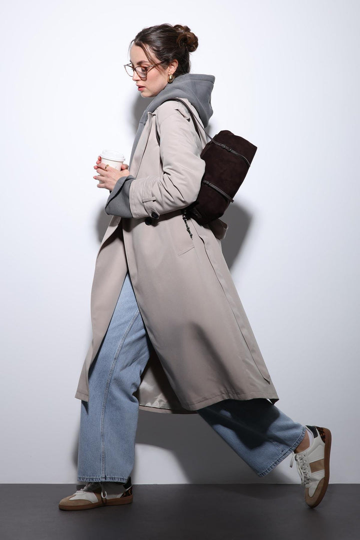 ANT Antioch Mr. Double-Breasted Belted Women's Trench Coat - Kornwestheim