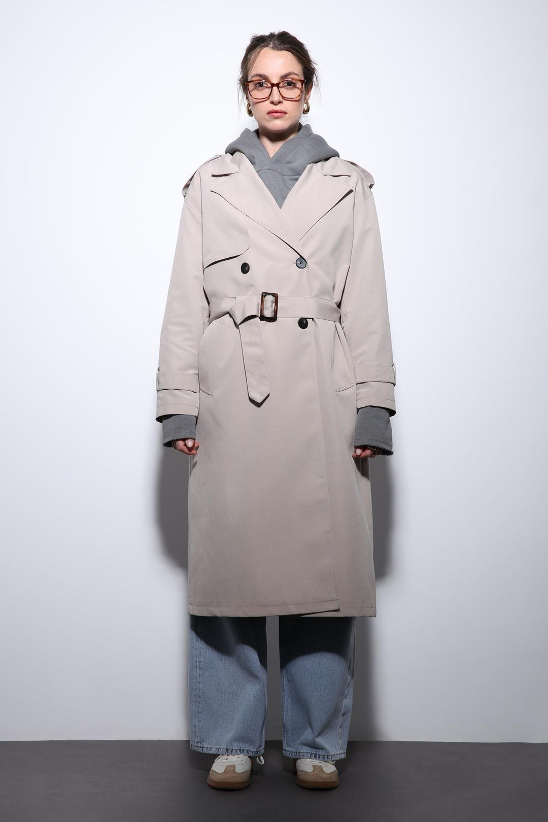 ANT Antioch Mr. Double-Breasted Belted Women's Trench Coat - Kornwestheim