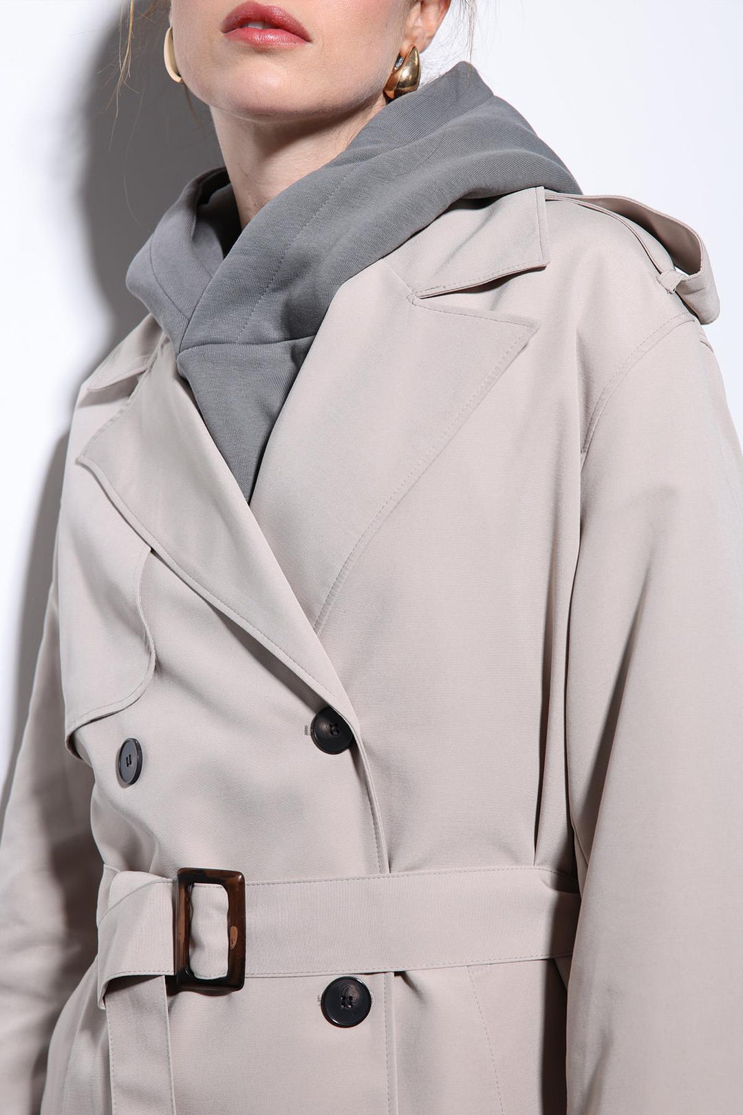 ANT Antioch Mr. Double-Breasted Belted Women's Trench Coat - Kornwestheim