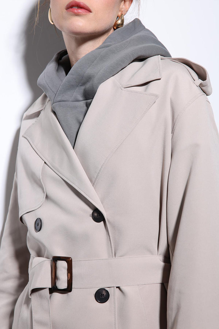 ANT Antioch Mr. Double-Breasted Belted Women's Trench Coat - Kornwestheim