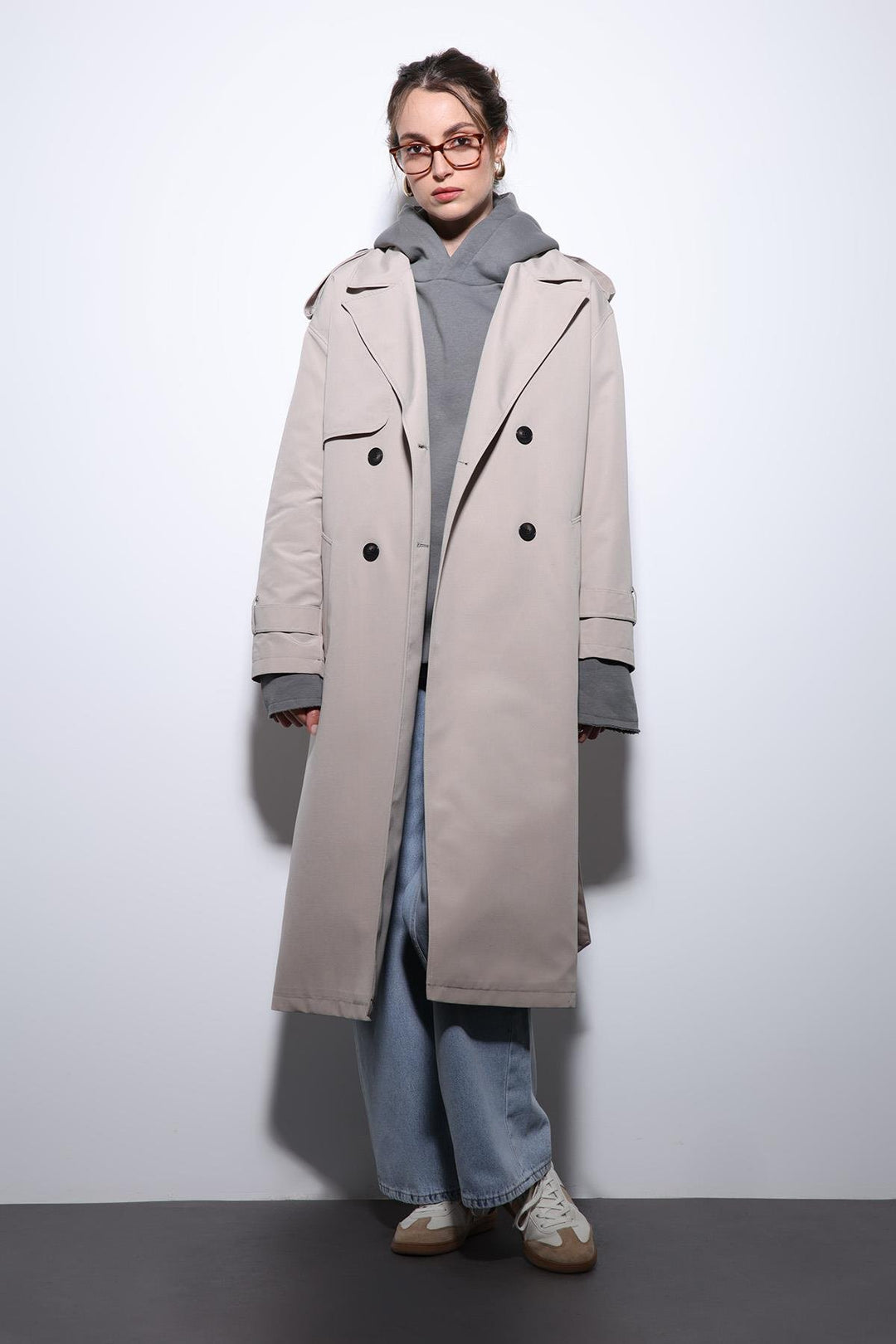 ANT Antioch Mr. Double-Breasted Belted Women's Trench Coat - Kornwestheim