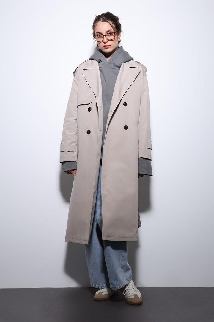 ANT Antioch Mr. Double-Breasted Belted Women's Trench Coat - Kornwestheim