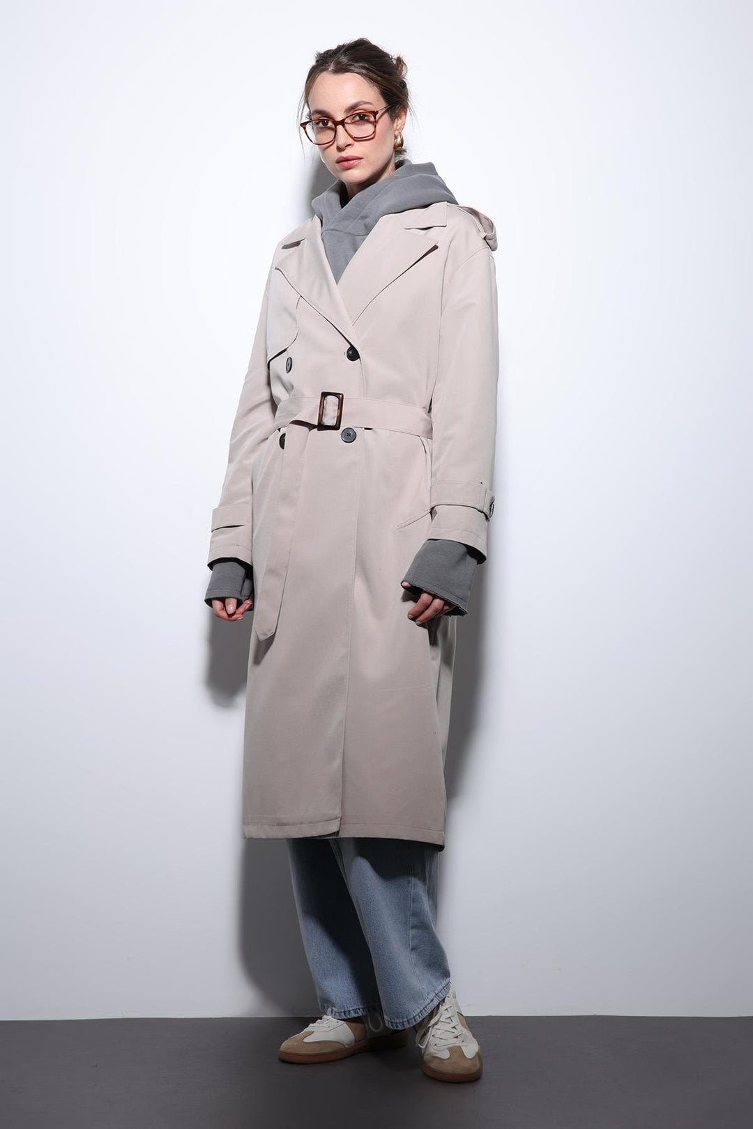 ANT Antioch Mr. Double-Breasted Belted Women's Trench Coat - Kornwestheim