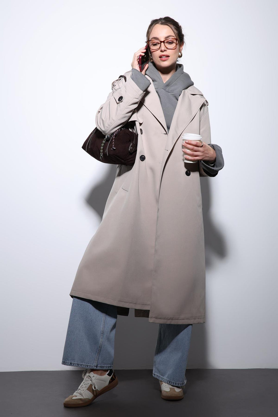 ANT Antioch Mr. Double-Breasted Belted Women's Trench Coat - Kornwestheim