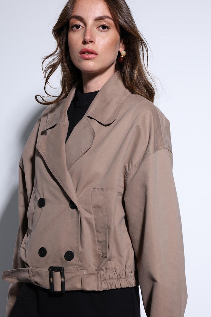 ANT Antioch Mr. Short Women's Trench Coat - Caltagirone