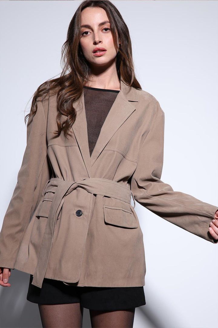 ANT Antioch Lord Belted Suede Women's Jacket - Panama City