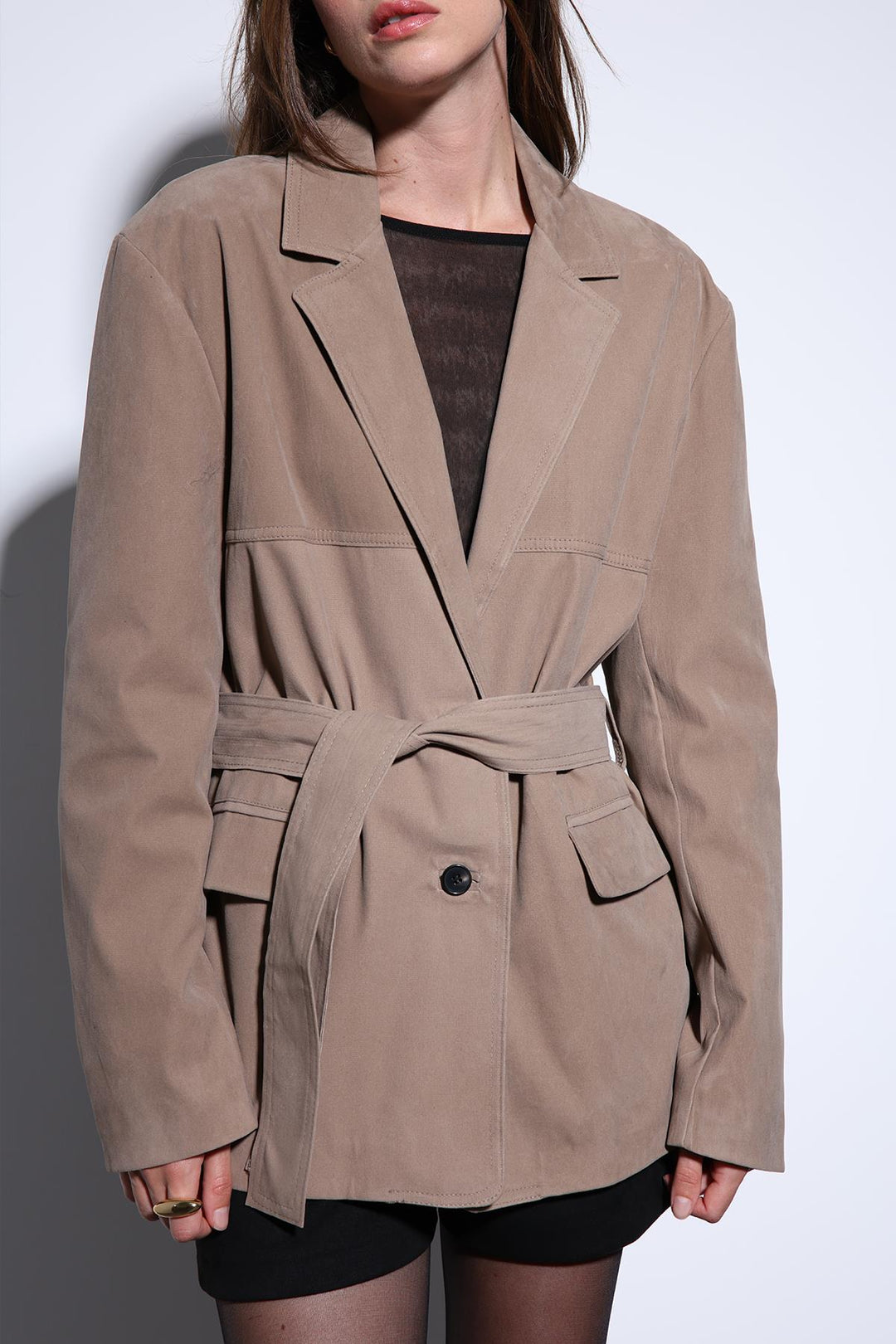 ANT Antioch Lord Belted Suede Women's Jacket - Panama City