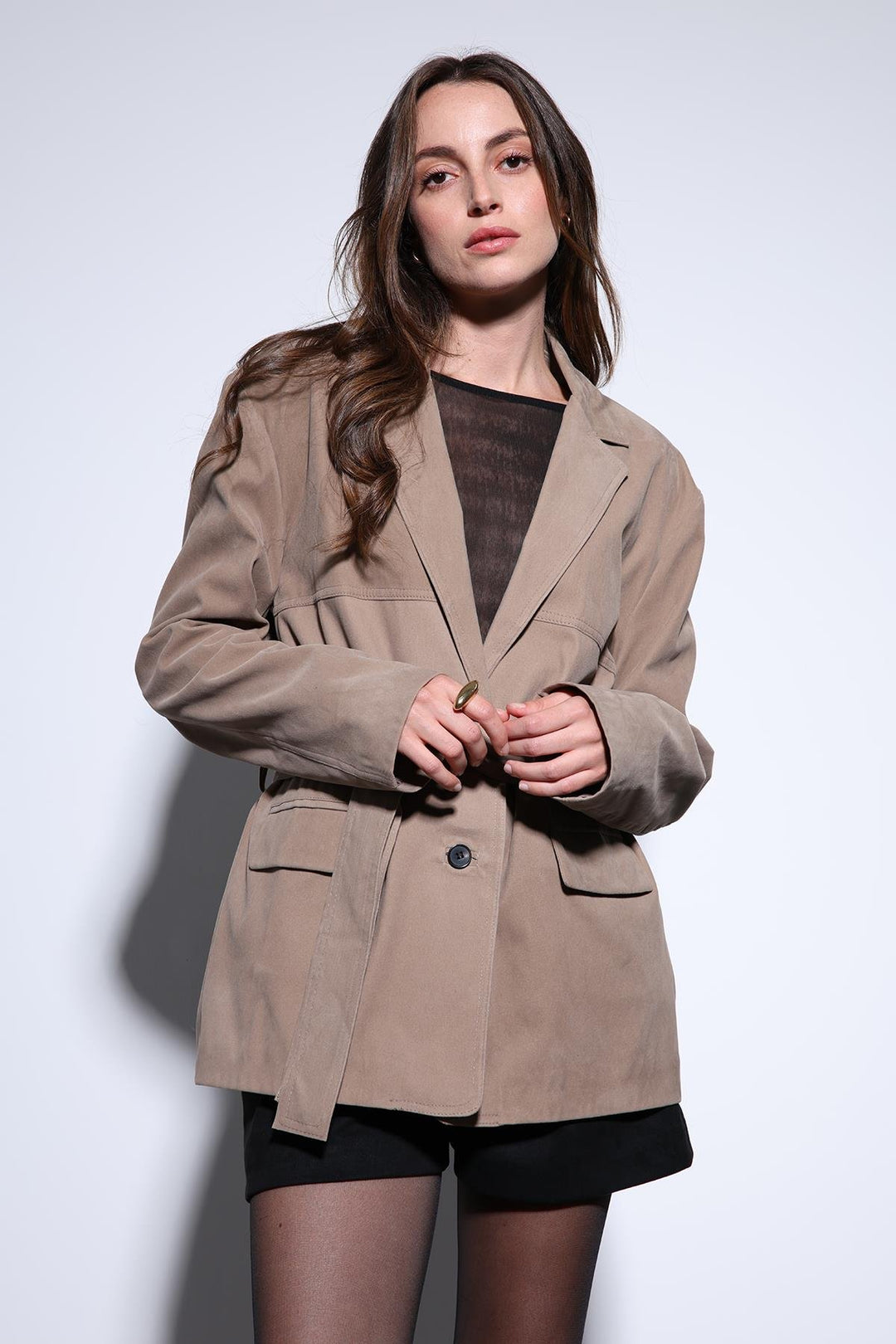 ANT Antioch Lord Belted Suede Women's Jacket - Panama City