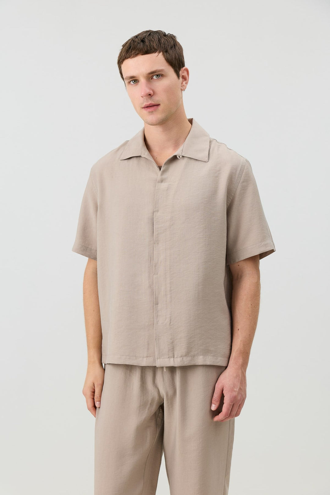 ANT Men's Shirt with Lyocell Blend and Hidden Buttons - Saanich