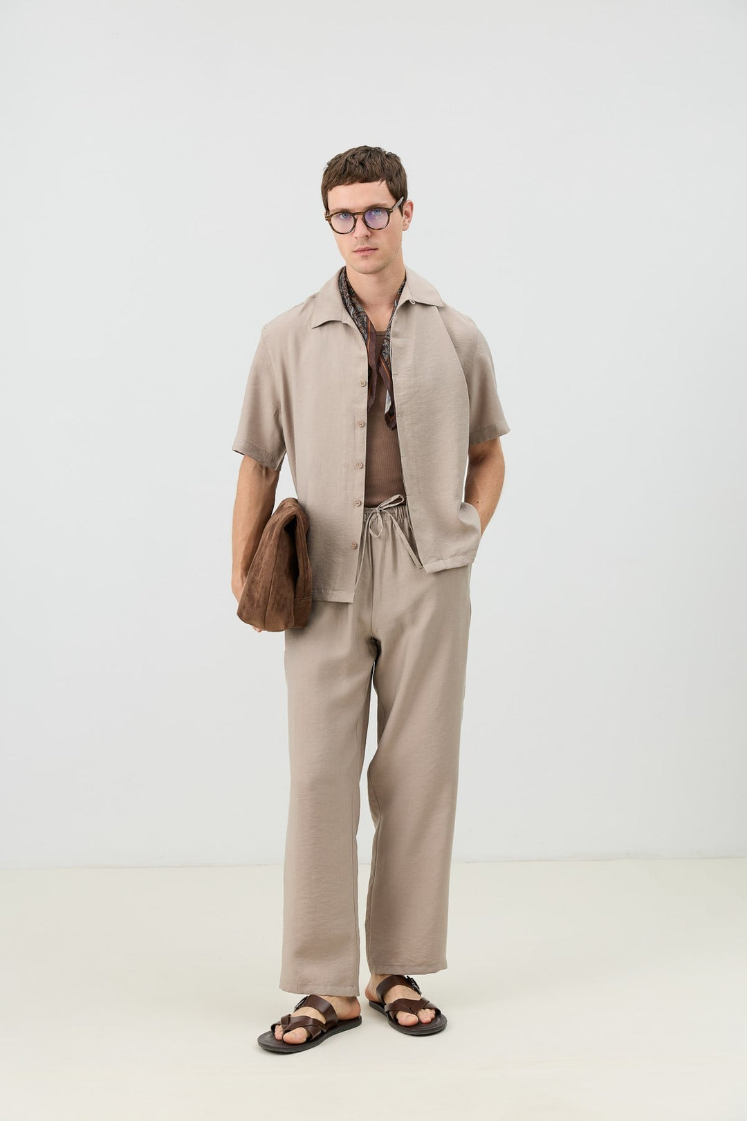 ANT Men's Shirt with Lyocell Blend and Hidden Buttons - Saanich