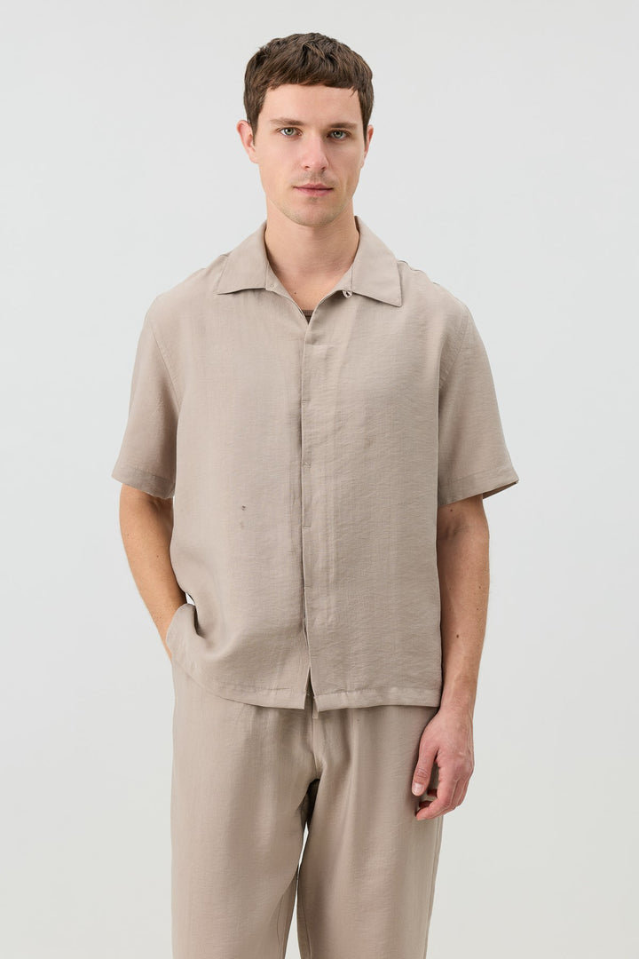 ANT Men's Shirt with Lyocell Blend and Hidden Buttons - Saanich