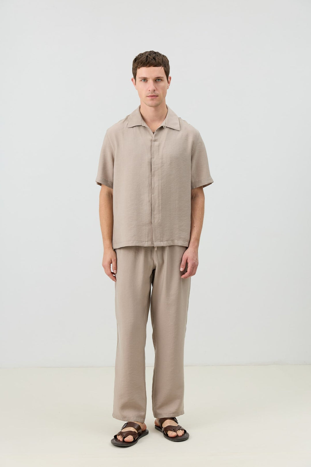 ANT Men's Shirt with Lyocell Blend and Hidden Buttons - Saanich