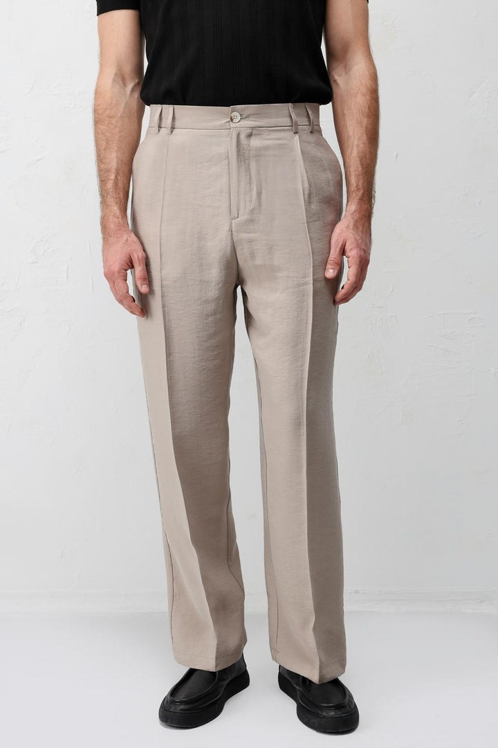 ANT Antioch Bej Lyocell Relaxed Fit Pileli Erkek Pantolon - Azuqueca de Henares