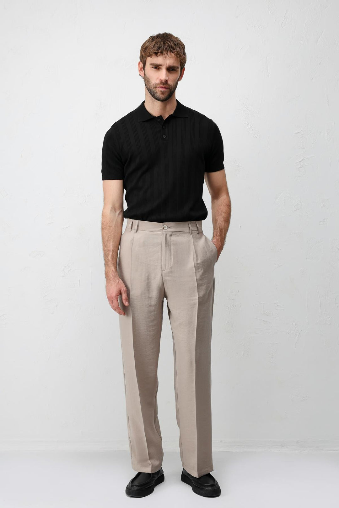 ANT Antioch Bej Lyocell Relaxed Fit Pileli Erkek Pantolon - Azuqueca de Henares