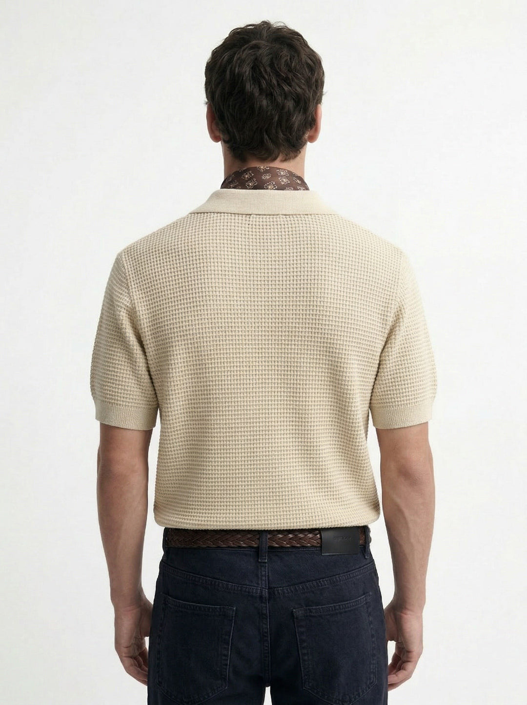 ANT Antioch Bej Örgü Dokulu Polo Yaka Erkek T-Shirt - Levittown