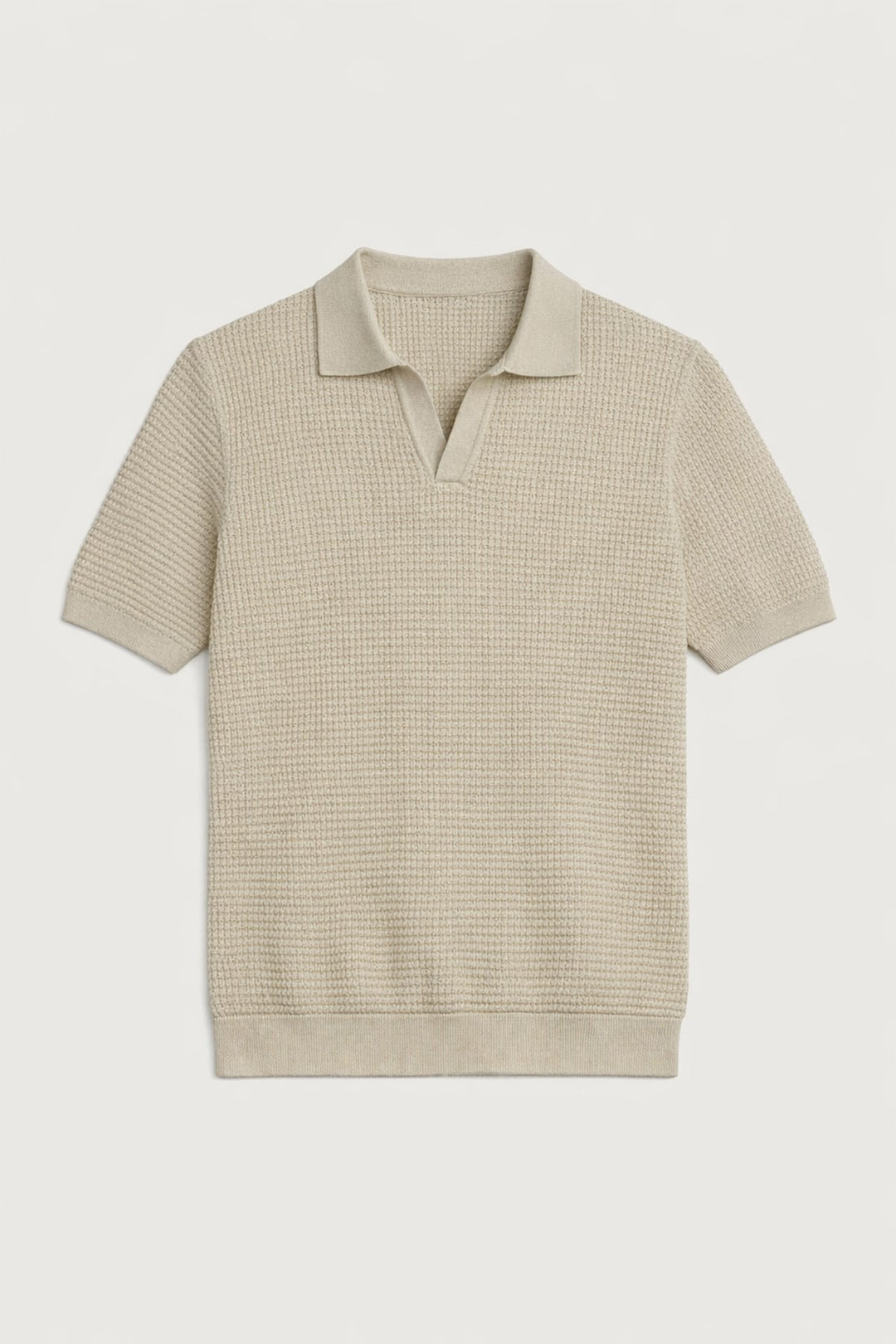 ANT Antioch Bej Örgü Dokulu Polo Yaka Erkek T-Shirt - Levittown