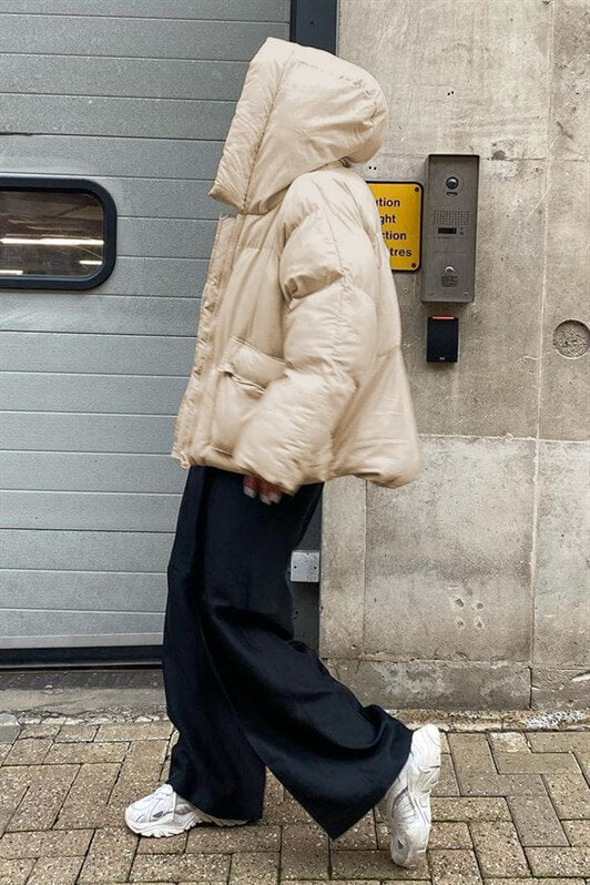 MDX Beige Oversize Pocketed Coat MG1358 - Akron