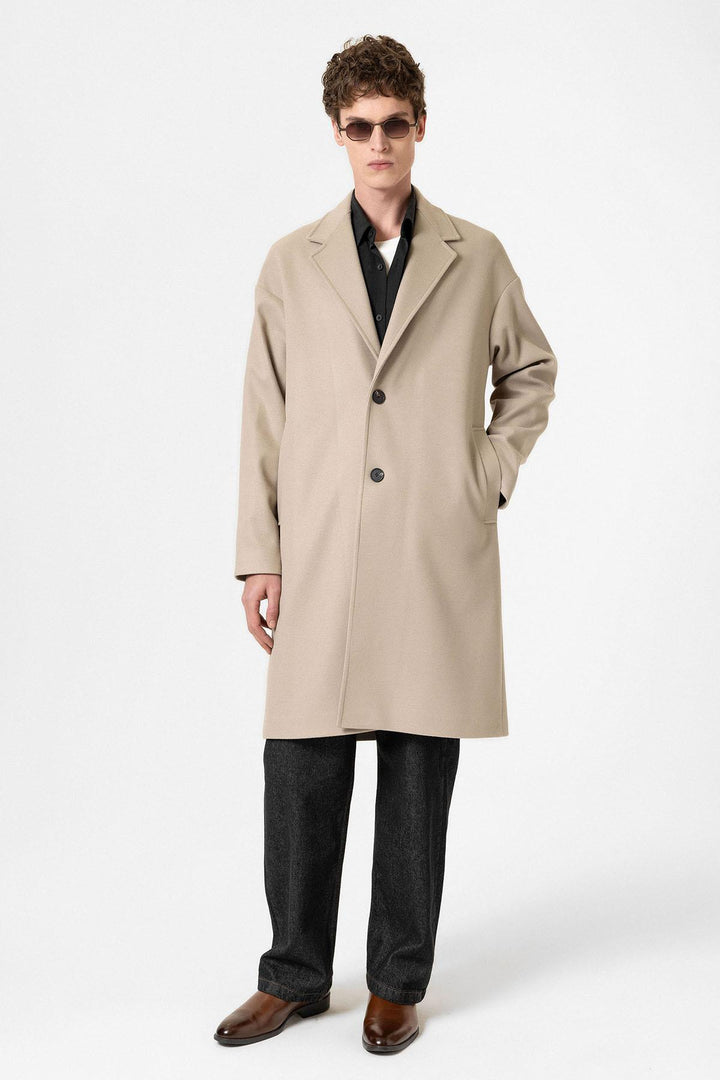 ANT Antioch Bej Oversize Men's Coat - Aschaffenburg