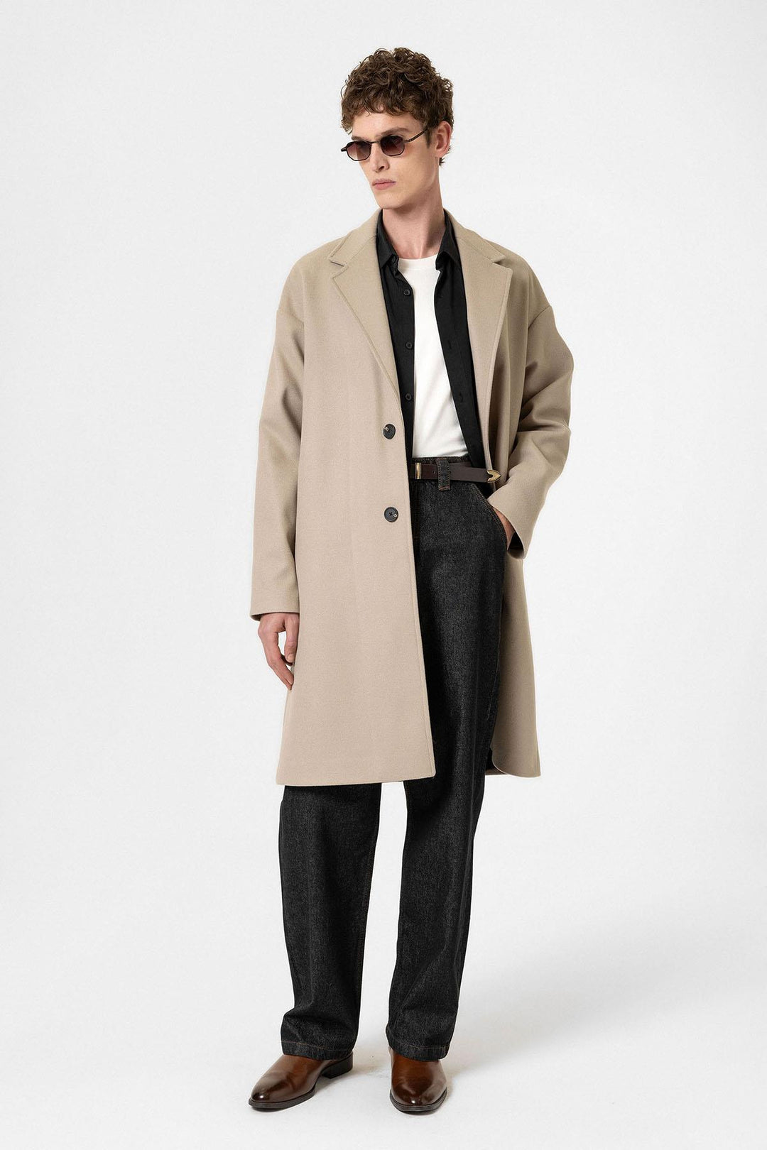 ANT Antioch Bej Oversize Men's Coat - Aschaffenburg