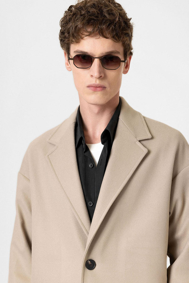 ANT Antioch Bej Oversize Men's Coat - Aschaffenburg