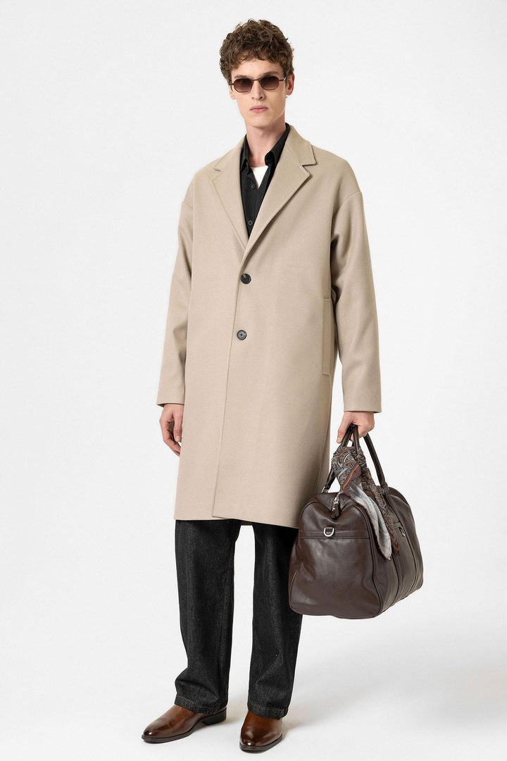 ANT Antioch Bej Oversize Men's Coat - Aschaffenburg