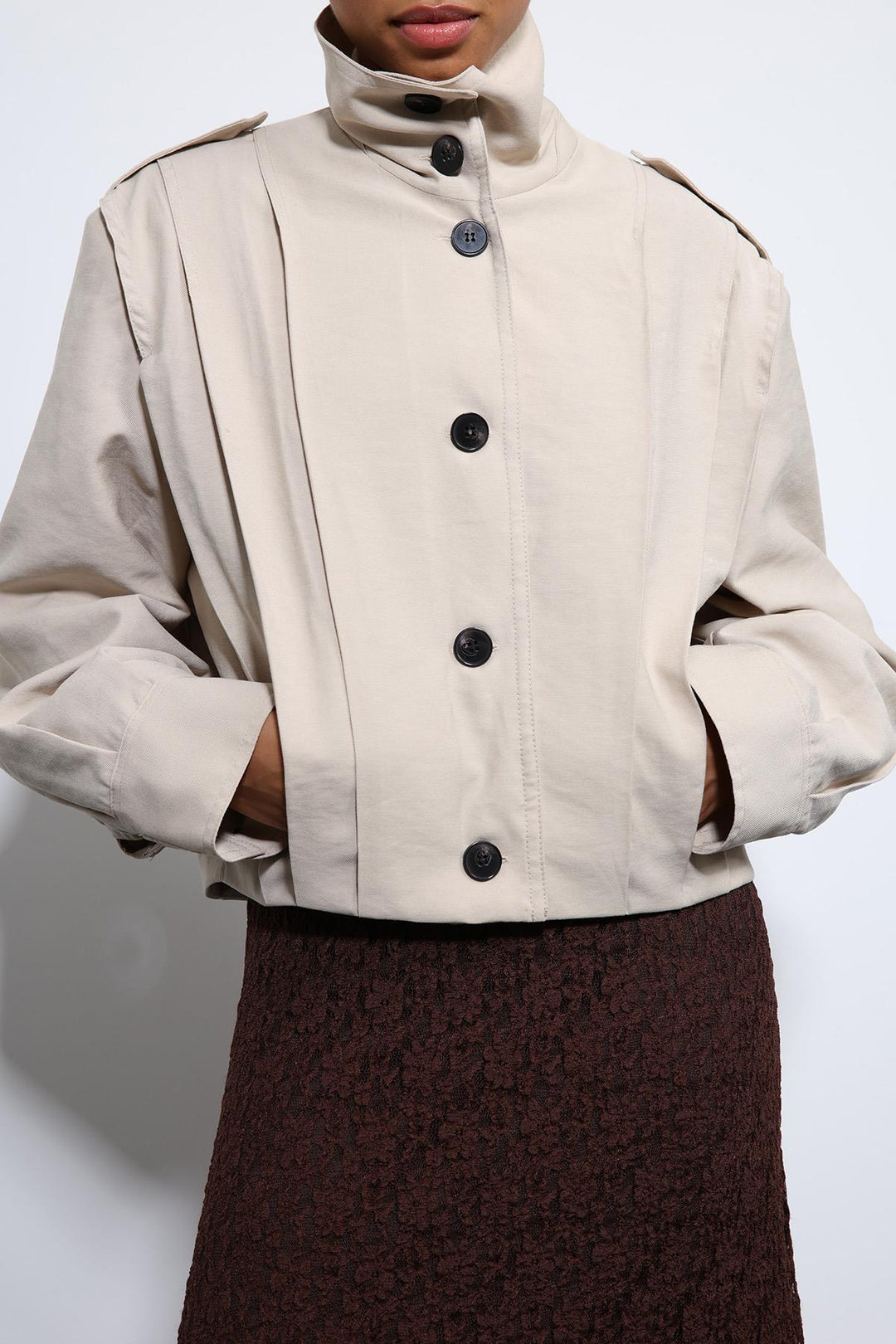 ANT Antioch Lord Pile Detailed Stand-up Collar Coat - Gateshead