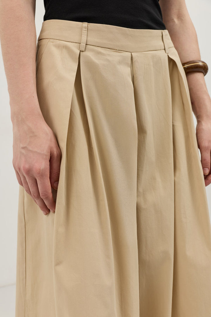 ANT Antioch Bej Pileli Culotte Pantolon - Tulsa