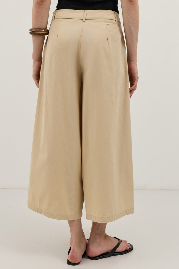 ANT Antioch Bej Pileli Culotte Pantolon - Tulsa