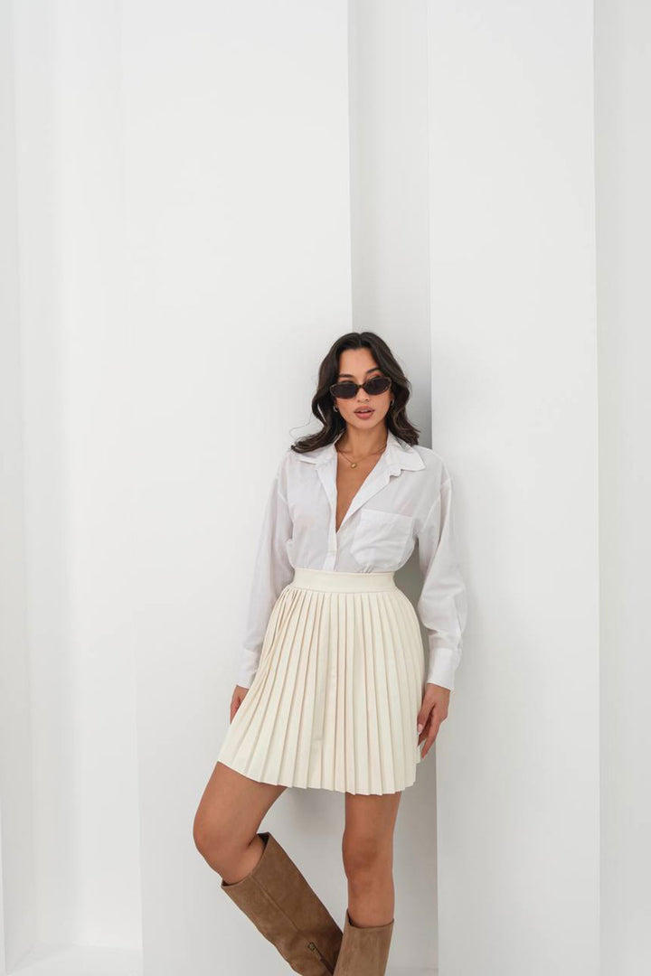 Beige Pencil High Waist Skirt BCHN-25261564 - Caguas