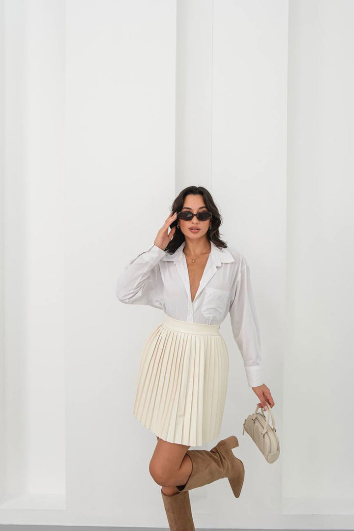 Beige Pencil High Waist Skirt BCHN-25261564 - Caguas