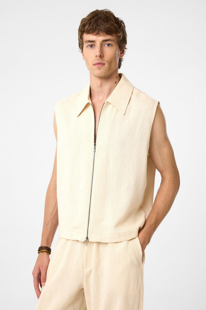 ANT Antioch Lord Polo Neck Textured Men's Vest - Westfield