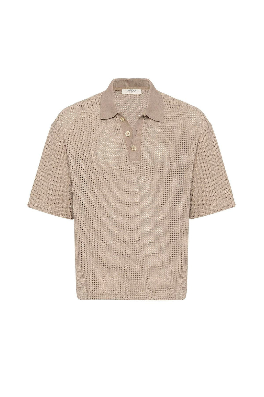 ANT Antioch Men's Polo Collar Textured Relaxed Fit T-Shirt - Hyères