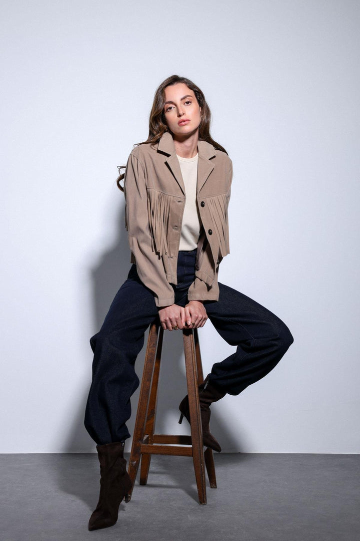 ANT Antioch Lord Tassel Detailed Suede Women's Jacket - Borehamwood