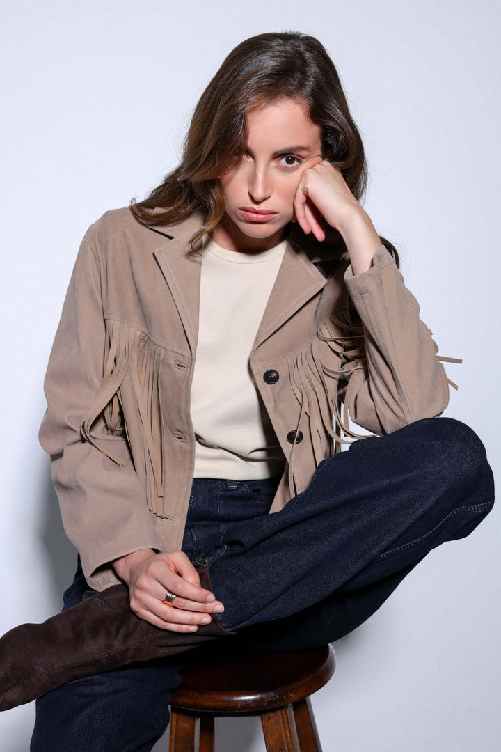 ANT Antioch Lord Tassel Detailed Suede Women's Jacket - Borehamwood