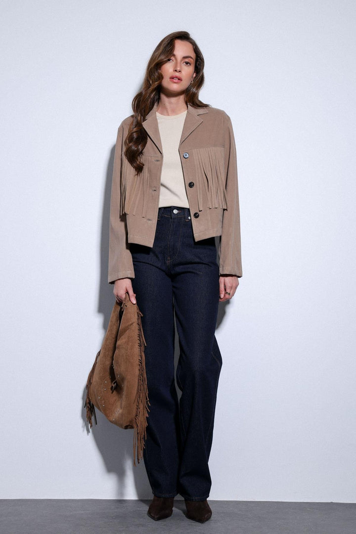 ANT Antioch Lord Tassel Detailed Suede Women's Jacket - Borehamwood