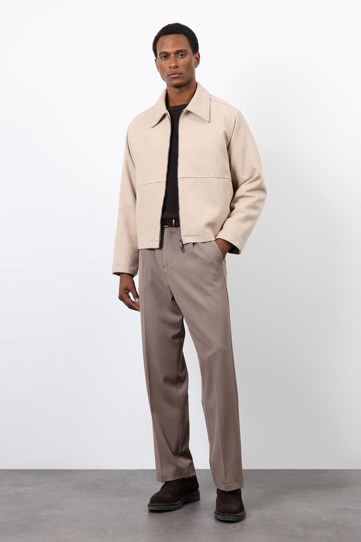 ANT Antioch Bej Regular Fit Dokulu Erkek Mont - Pleasant Grove