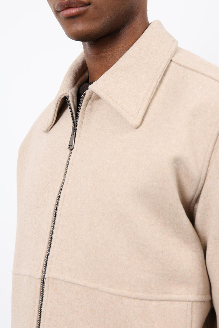 ANT Antioch Bej Regular Fit Dokulu Erkek Mont - Pleasant Grove