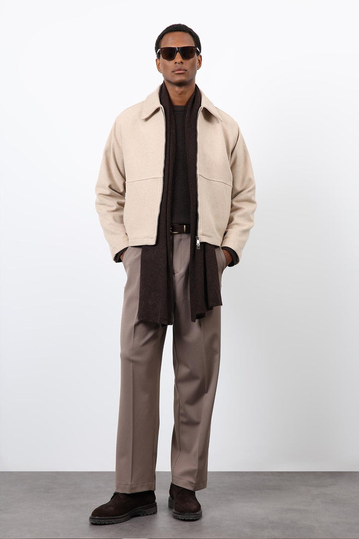ANT Antioch Bej Regular Fit Dokulu Erkek Mont - Pleasant Grove