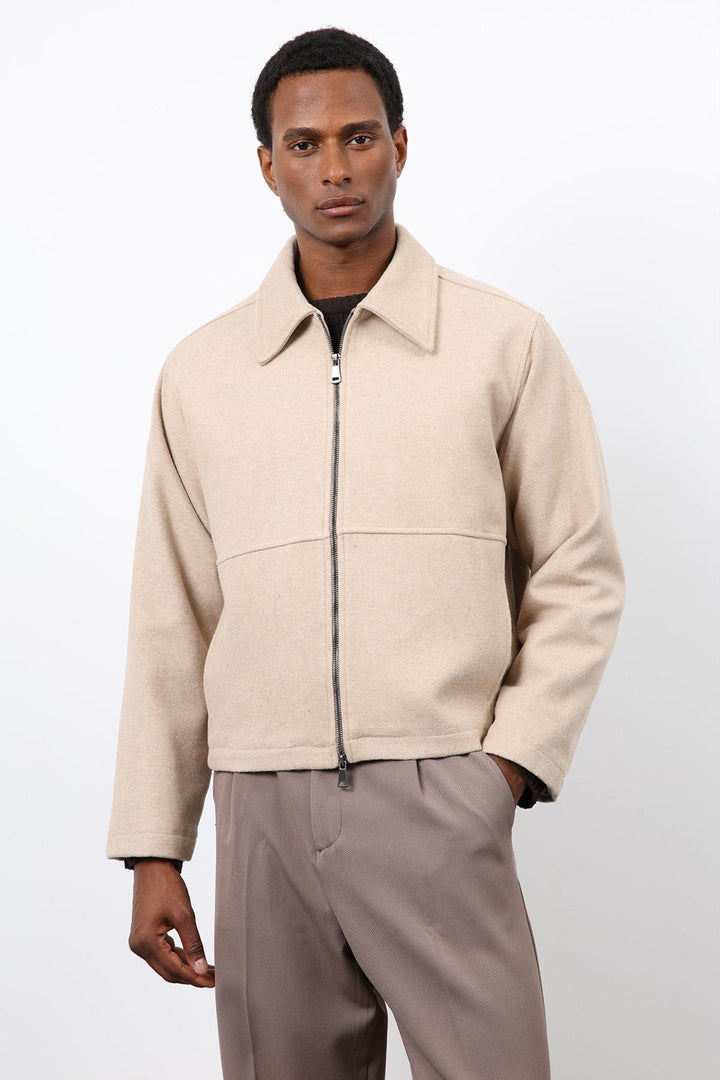 ANT Antioch Bej Regular Fit Dokulu Erkek Mont - Pleasant Grove