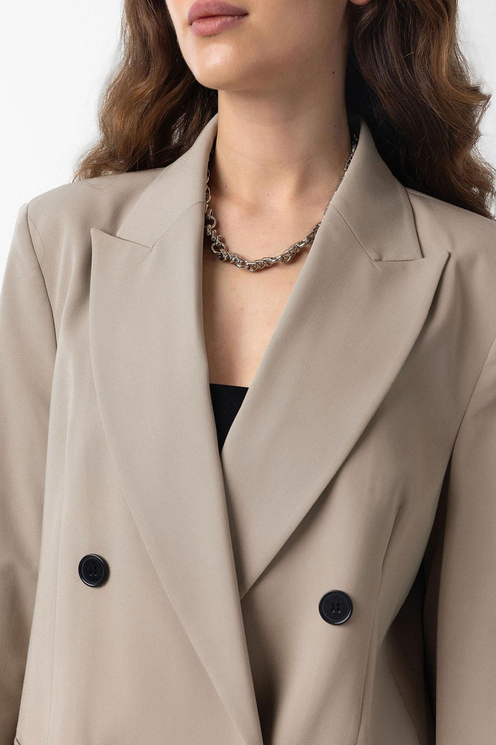 ANT Antioch Bej Regular Fit Wrap Women's Blazer Jacket - Ávila