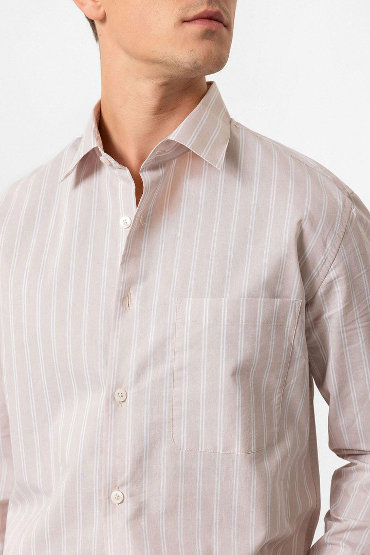 ANT Regular Fit Long Sleeve Striped Men's Shirt - Louisville