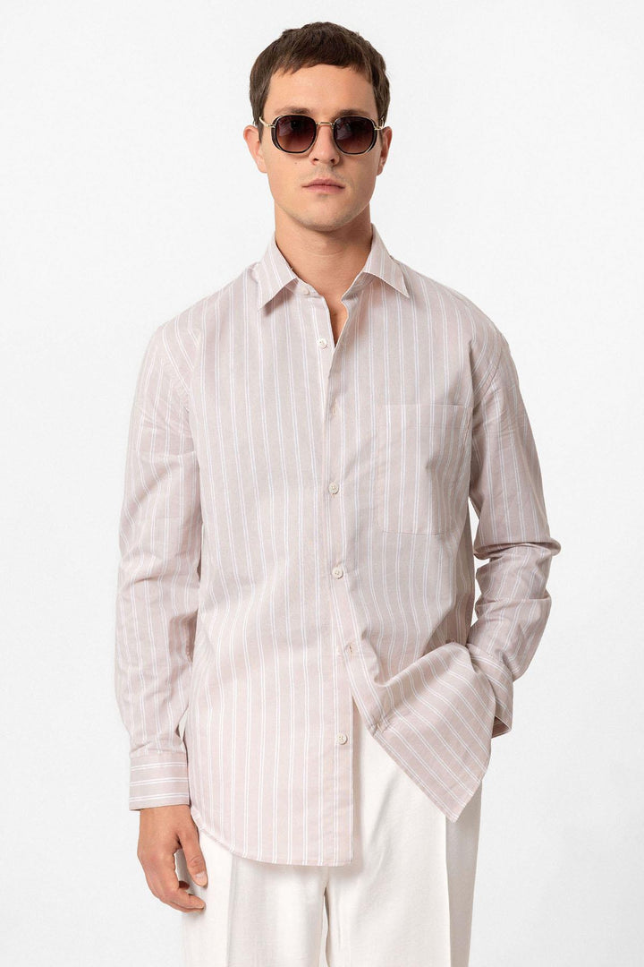 ANT Regular Fit Long Sleeve Striped Men's Shirt - Louisville