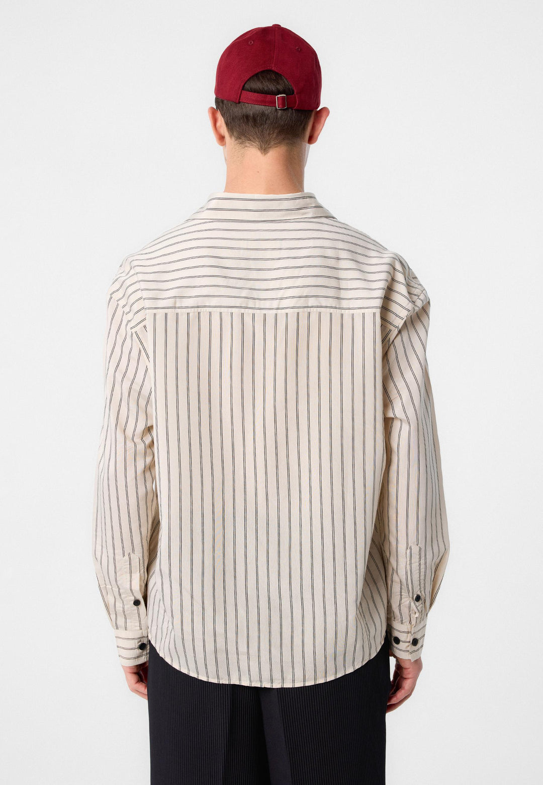 ANT Antioch Bej Relax Fit Çizgili Erkek Gömlek - Santa Eulalia del Río