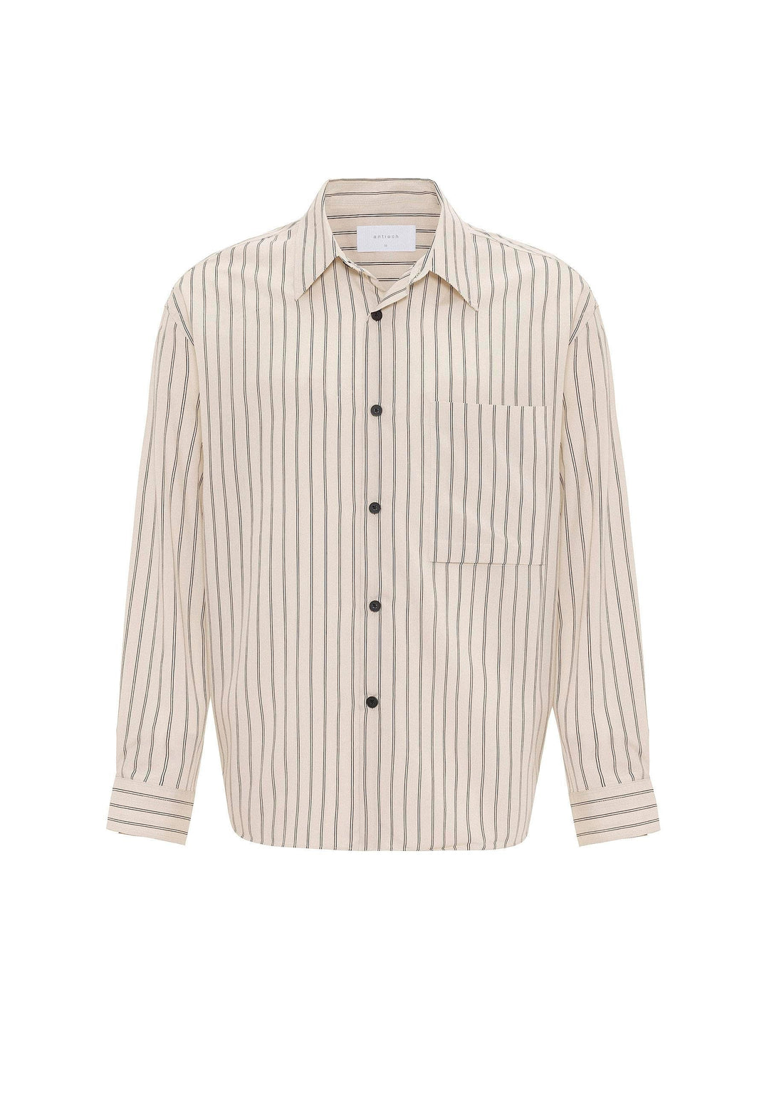 ANT Antioch Bej Relax Fit Çizgili Erkek Gömlek - Santa Eulalia del Río