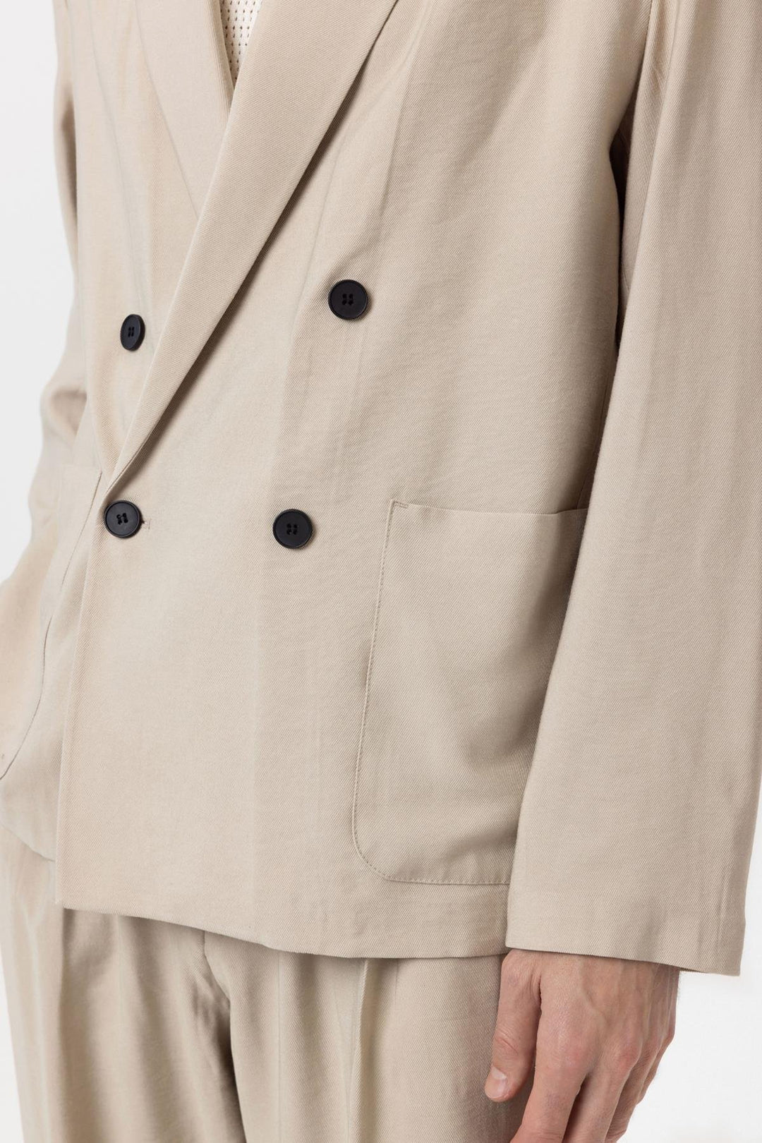 ANT Antioch Bej Relax Fit Diagonel Slim Men's Blazer Jacket - Argenteuil