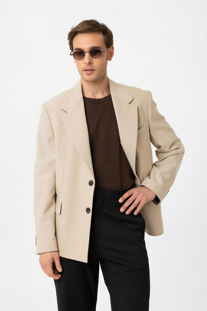ANT Antioch Bej Relax Fit Men's Blazer Jacket - Denver