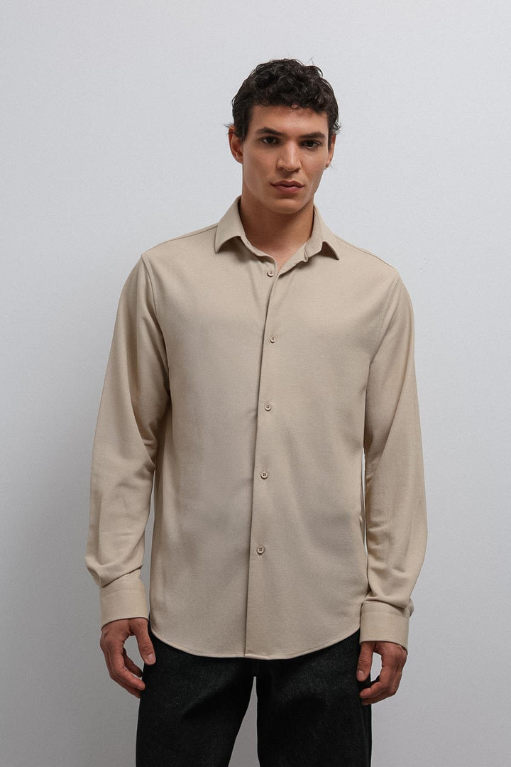 ANT Antioch Bej Relax Fit Men's Shirt - Normal