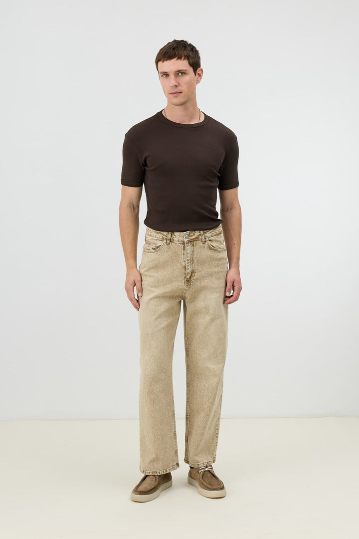 ANT Antioch Bej Relax Fit Erkek Jean - Pátra